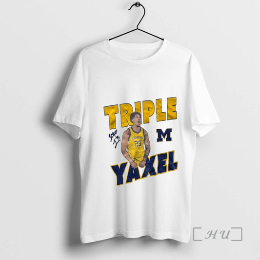 Officials Yaxel Lendeborg 23 Michigan Wolverines Basketball Triple Yaxel Signature