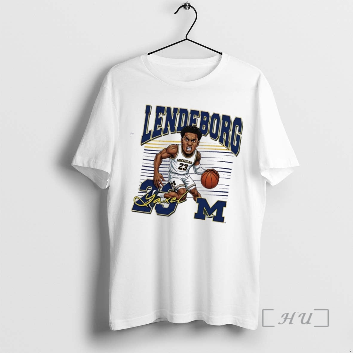 Officials Yaxel Lendeborg University Of Michigan Basketball Caricature