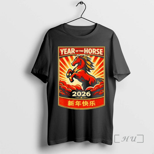 Officials Year Of The Horse 2026 Lunar Chinese New Year 2026 Graphic Premium T Shirts Hoodie, Sweatshirt | WearSparks.com