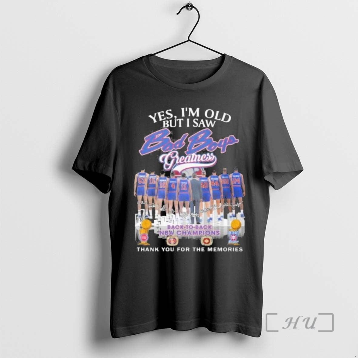 Officials Yes Im Old But I Saw Detroit Piston Bad Boy Greatness Premium T Shirts