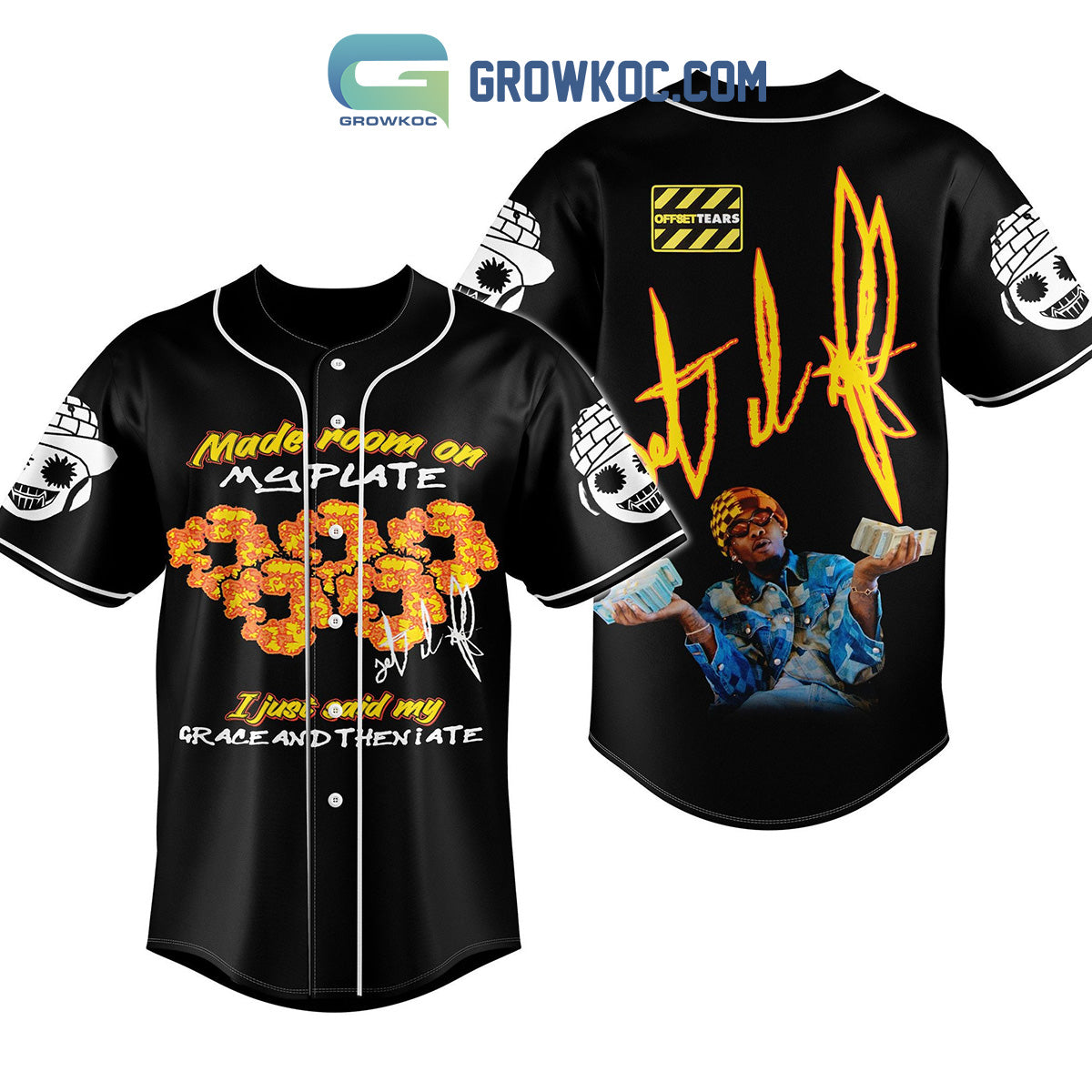 Offset Tears My Grace Fan Baseball Jersey