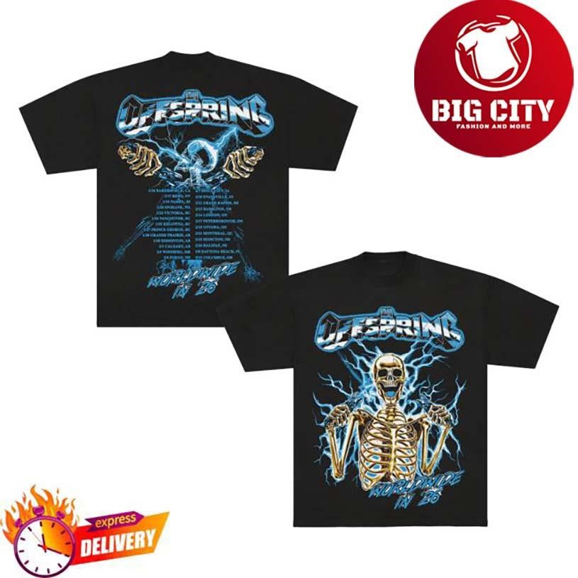 Offspring Spark Plug Skeleton 2026 Tour Two Sided Shirt