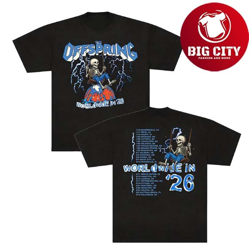 Offspring Swinging Skeleton 2026 Tour Special Two Sided Shirt