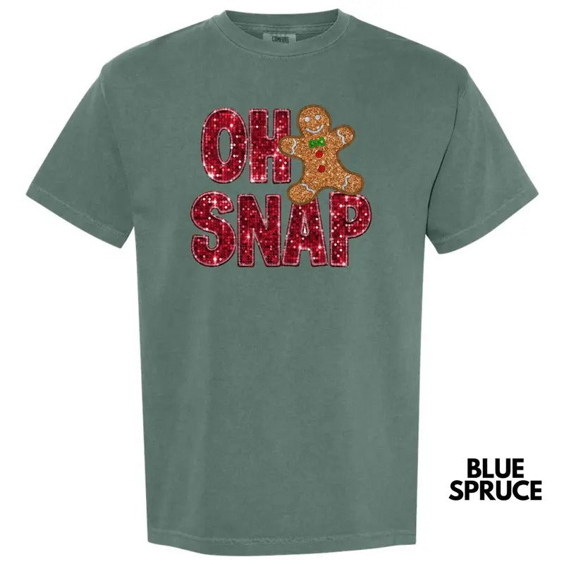 Oh Snap FAKE Sequins Comfort Colors T-Shirt Hoodie, Sweatshirt | WearSparks.com