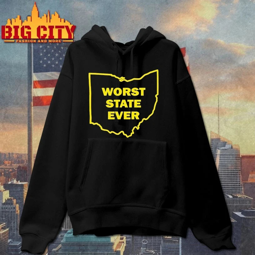 Ohio Sucks Worst State Ever map shirt