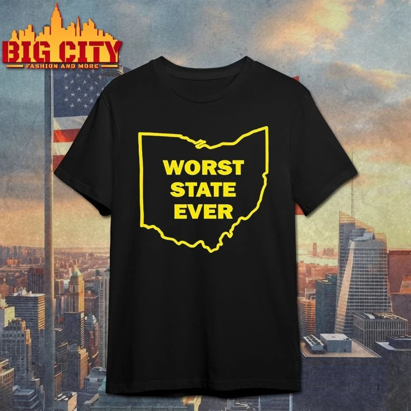 Ohio Sucks Worst State Ever map shirt