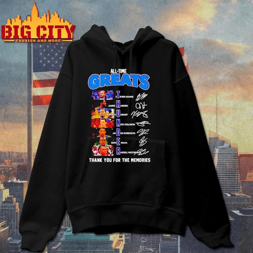 Oklahoma City Thunder all-time greats thank you for the memories signatures 2026 Shirt