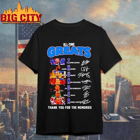 Oklahoma City Thunder all-time greats thank you for the memories signatures 2026 Shirt