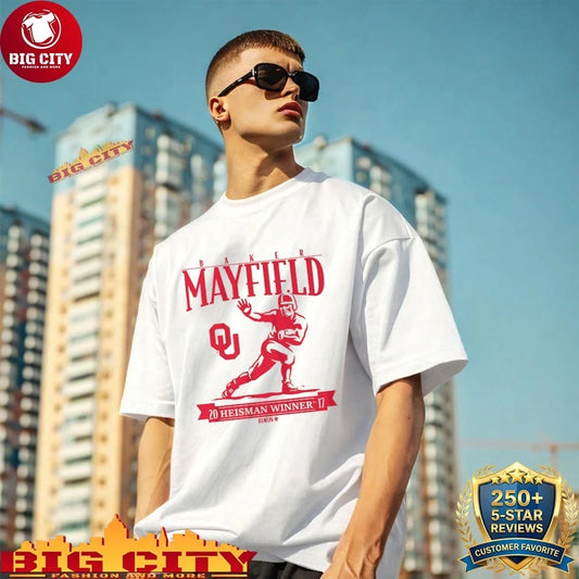 Oklahoma Football Baker Mayfield Heisman Trophy Shirt