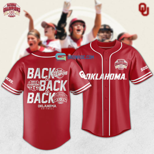 Oklahoma Sooners 7x National Champions Baseball Jersey