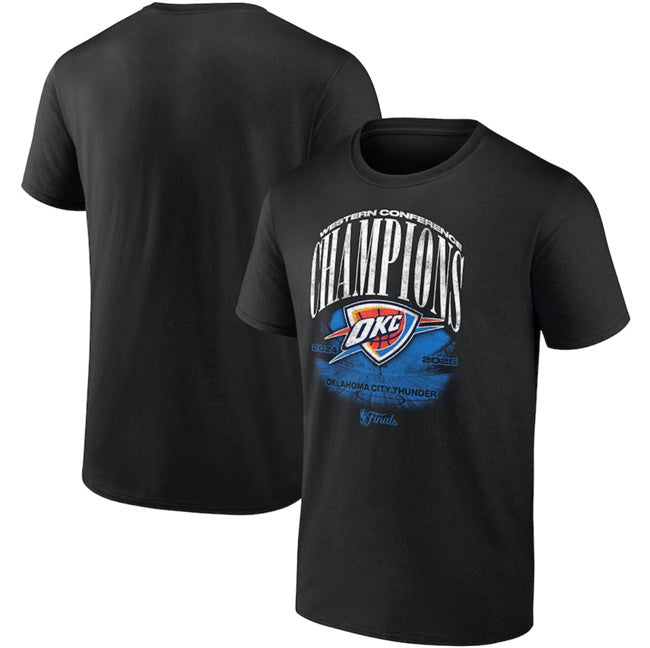 Oklahoma City Thunder Black 2025 Western Conference Champions Box Out T-Shirt