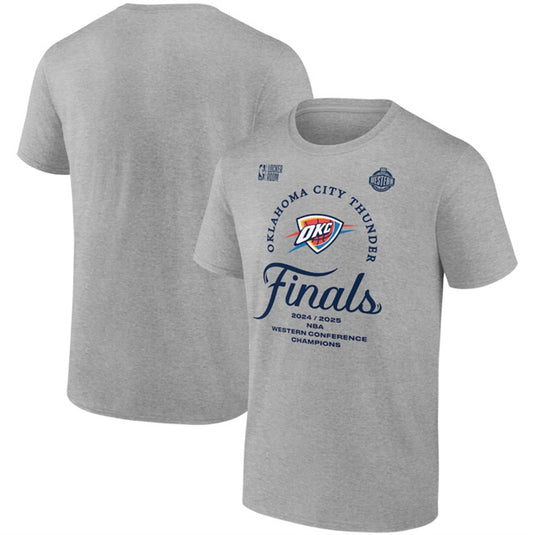 Oklahoma City Thunder Heather Gray 2025 Western Conference Champions Lockers