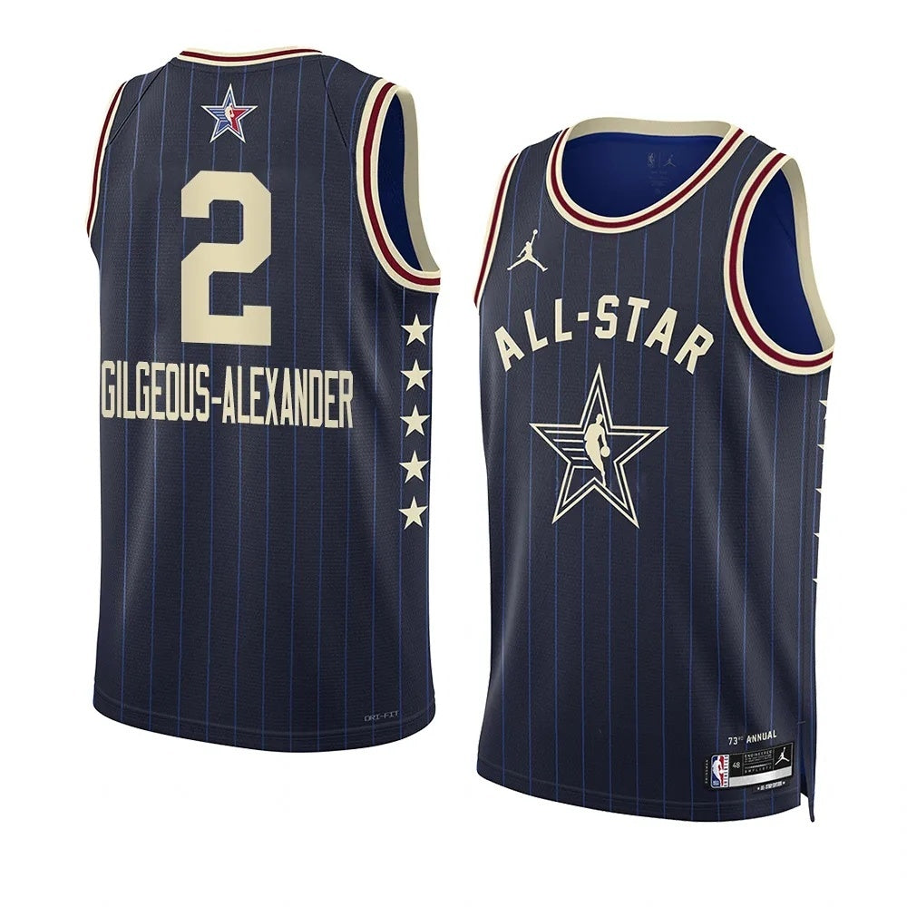 Oklahoma City Thunder #2 Shai Gilgeous-Alexander 2024 NBA All-Star Swingman Jersey Style 2