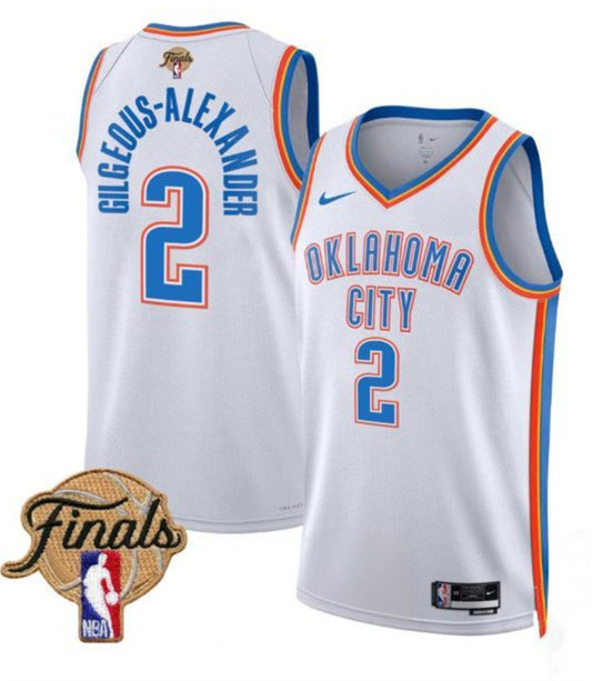 Oklahoma City Thunder #2 Shai Gilgeous-Alexander White 2025 Finals Association Edition