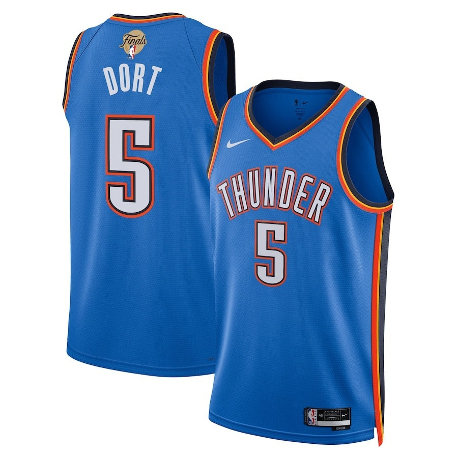 Oklahoma City Thunder #5 Luguentz Dort Unisex 2025 NBA Finals Swingman Jersey - Icon Edition - Blue