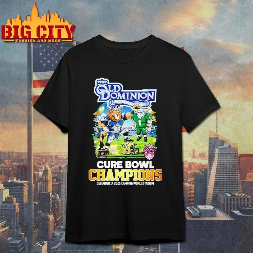 Old Dominion Monarchs Cure Bowl Champions 2025 Mascot shirt