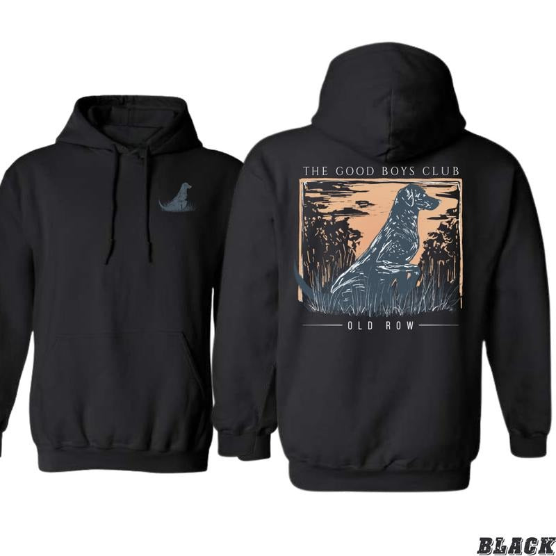 Old Row Hoodie - "The Good Boys Club" Design, Ideal for Dog Lovers, Comfortable and Stylish, Gift for Men, Gift for...