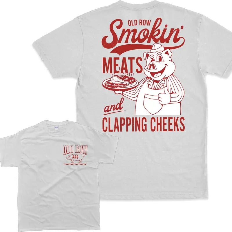 Old Row The Smokin' Meats Graphic 2 Sides Tshirt, Unisex Tshirt For Men And Women, Men's Tshirt, Men's Clothes, Women's...