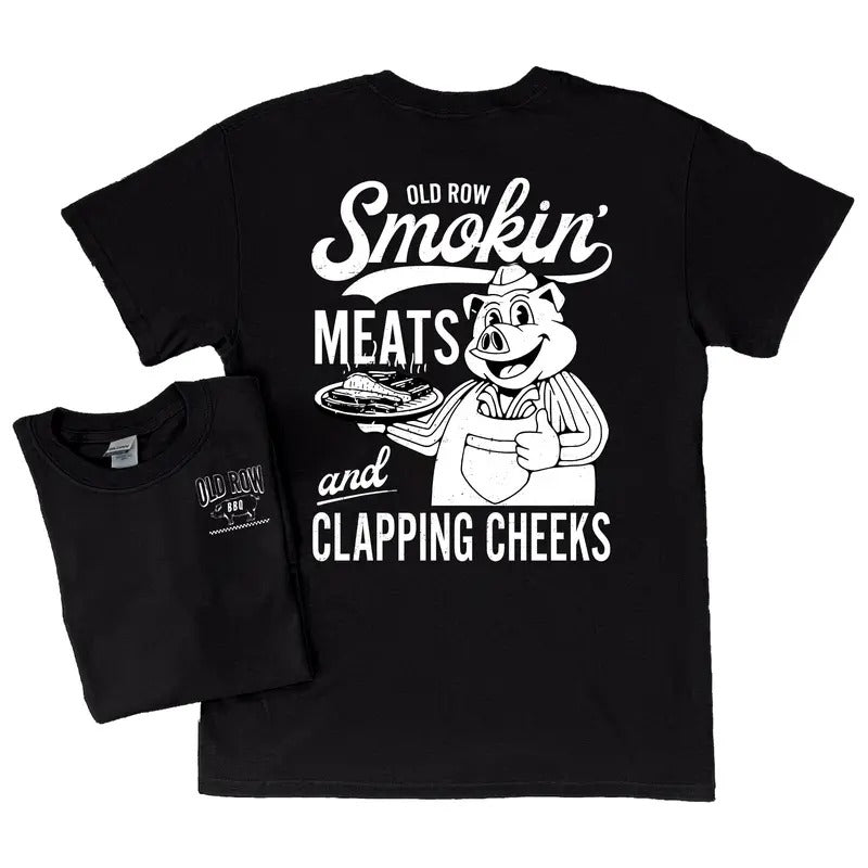 Old Row The Smokin Meats Graphic 2 Sides Tshirt, Unisex Tshirt For Men, For Women, Menswear, Top Unisex Clothing Hoodie,...