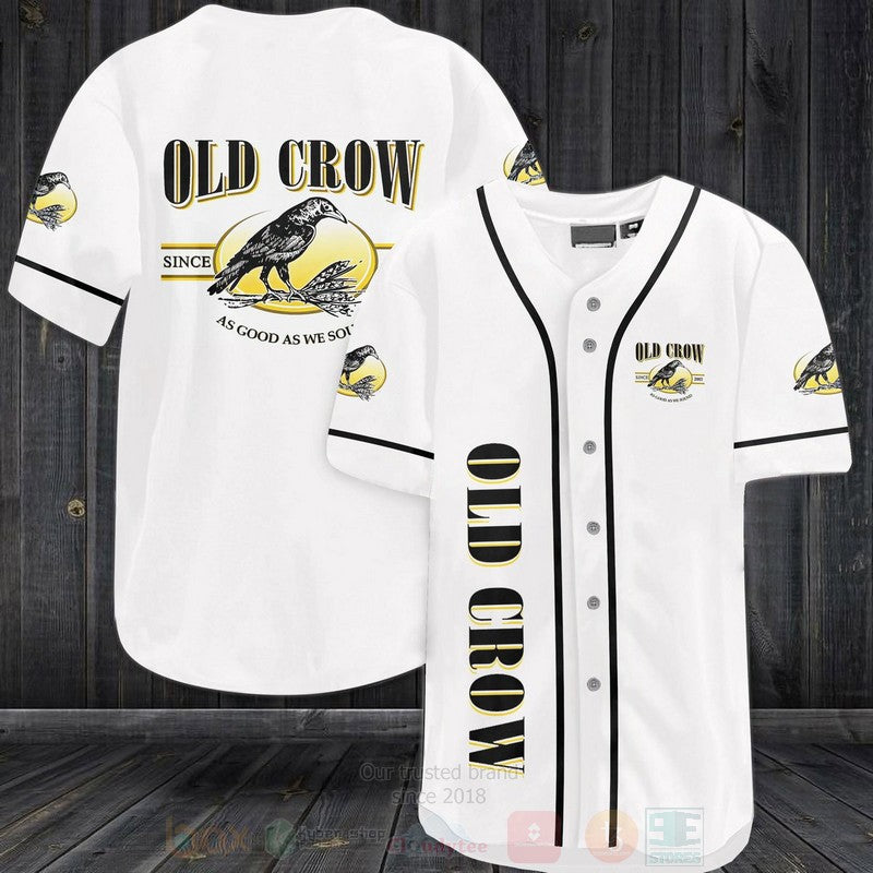 FASHION Old Crow Baseball Jerseys Botton Shirt
