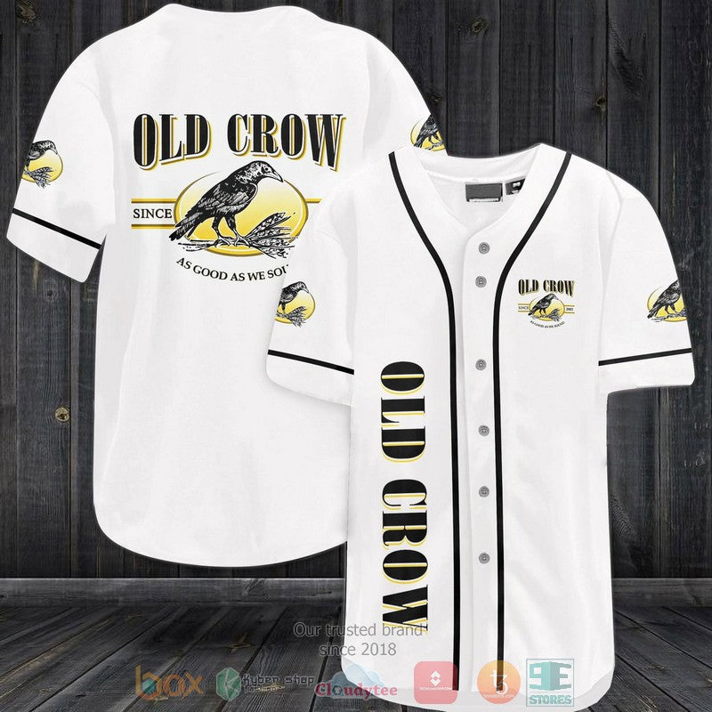 Old Crow white Baseball shirt