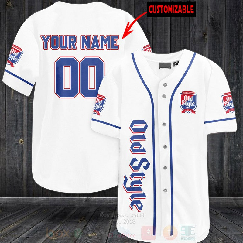 FASHION Old Style Beer Personalized Baseball Jerseys Botton Shirt