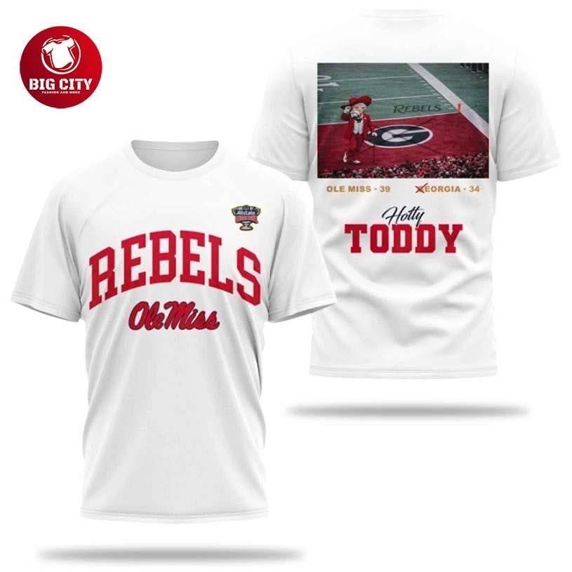 Ole Miss Defeats Georgia 39-34 To Win The Sugar Bowl Two Sided Shirt