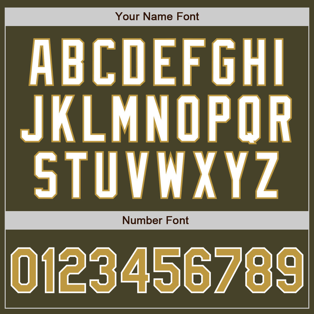 Custom Olive Old Gold-White Authentic Baseball Jersey
