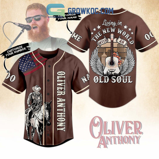 Oliver Anthony Living In The New World With An Old Soul Personalized Baseball Jersey