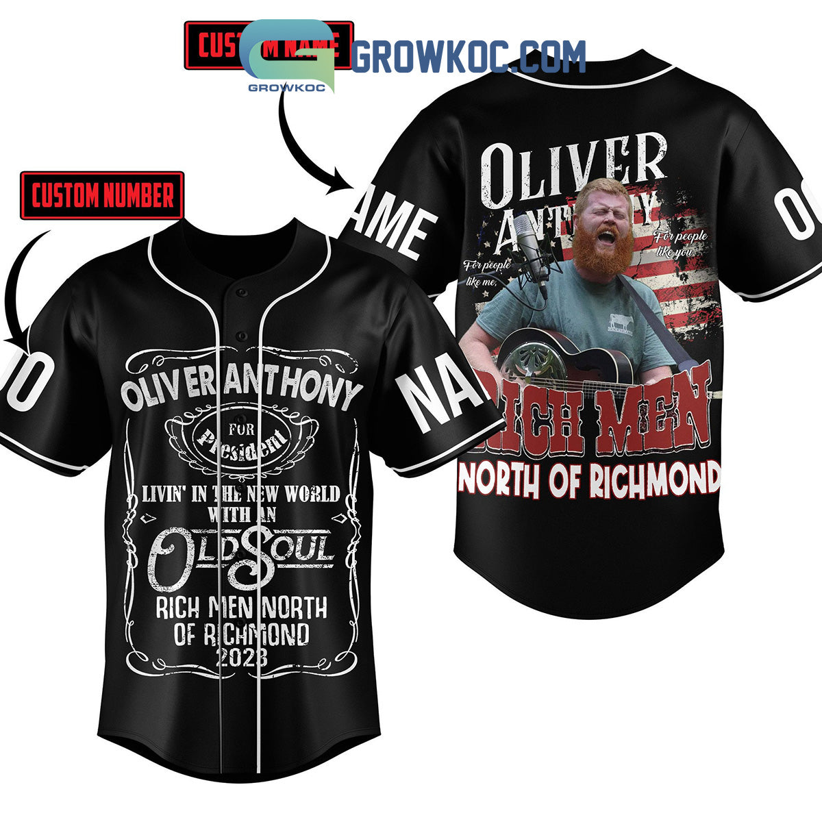 Oliver Anthony Rich Men North Of Richmond 2023 Personalized Baseball Jersey