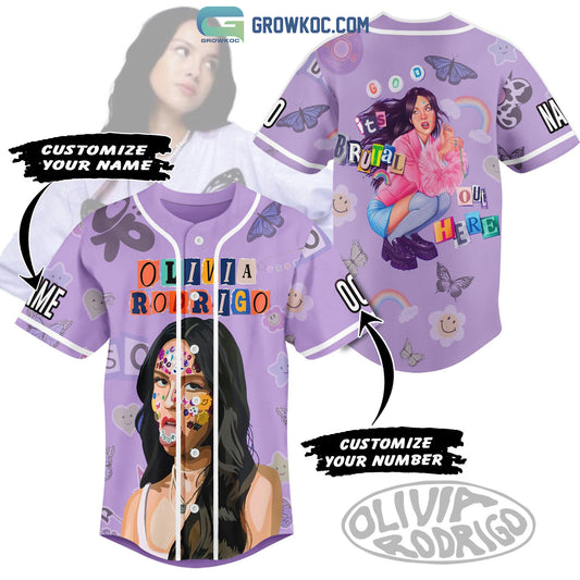 Olivia Rodrigo God Its Brotal Out Here Personalized Baseball Jersey