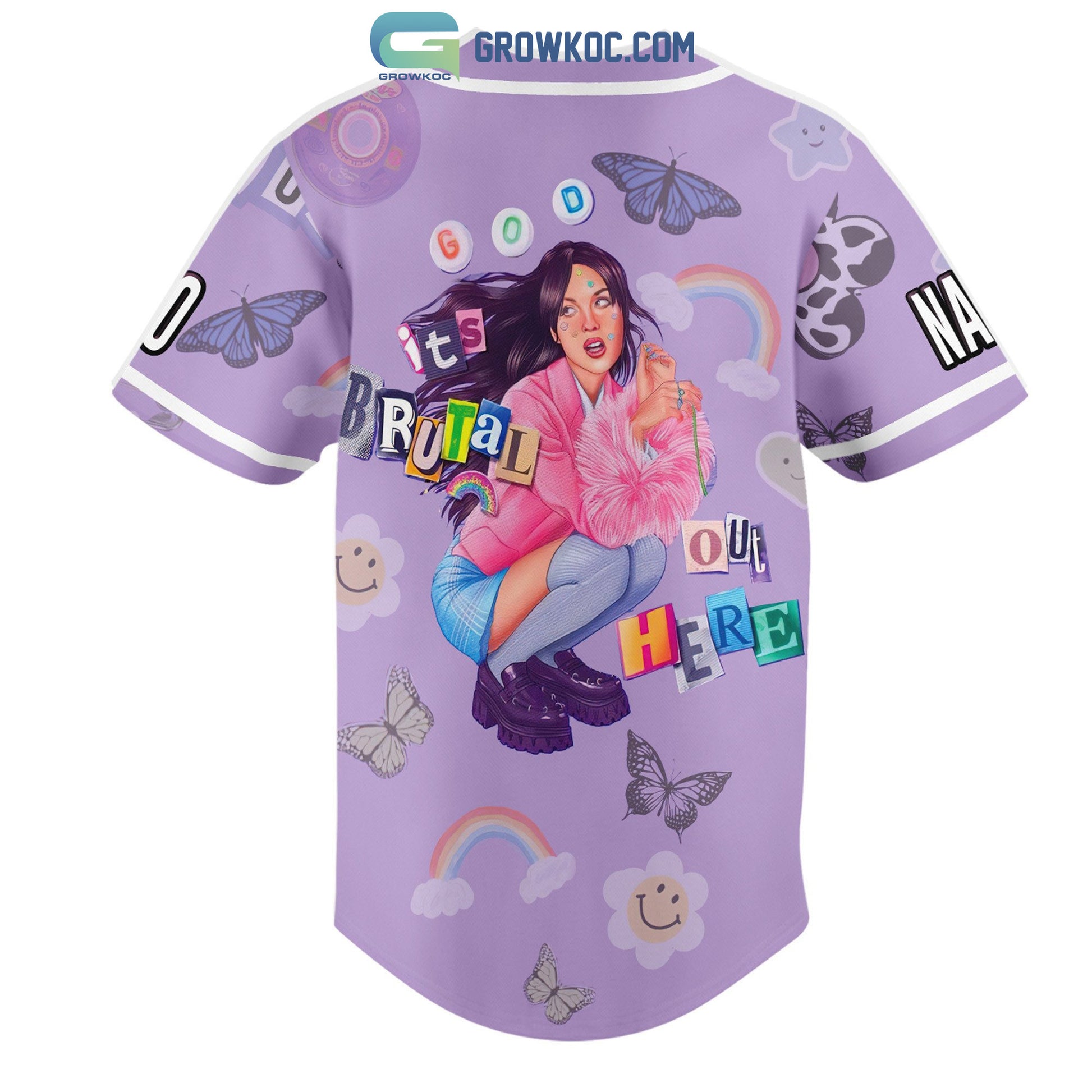 Olivia Rodrigo God Its Brotal Out Here Personalized Baseball Jersey