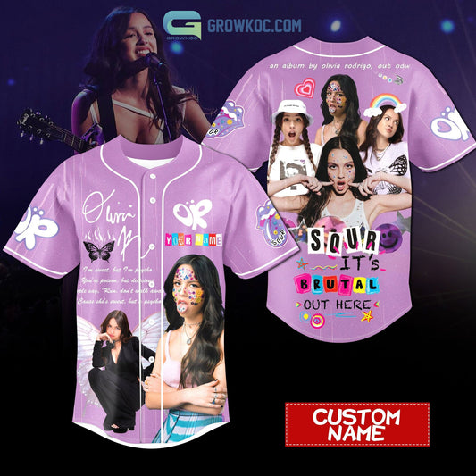 Olivia Rodrigo Sour It’s Brutal Out Here Personalized Baseball Jersey