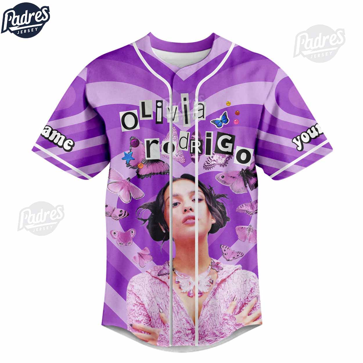 Olivia Rodrigo Vampire Custom Baseball Jersey Gifts - Padres Jersey Oasis: Elevate Your Baseball Style Game... (Image 3)