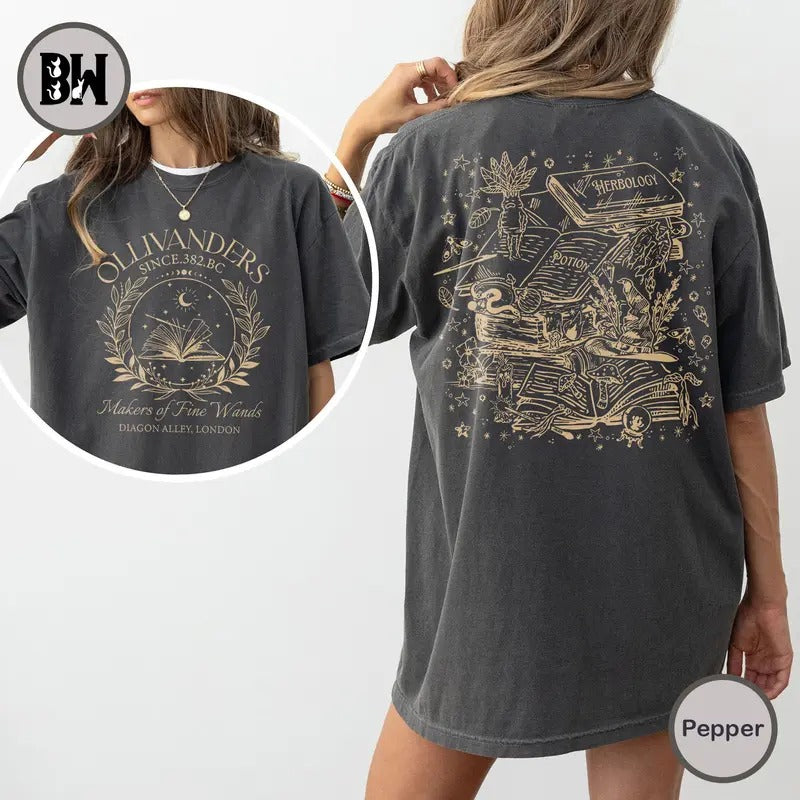 Ollivanders Wand Shop Sweatshirt, Wizard Book Shop Shirt, Wizard Shirt, HP Fan Gift, Potterhead Gift, Book Worm Gift,...