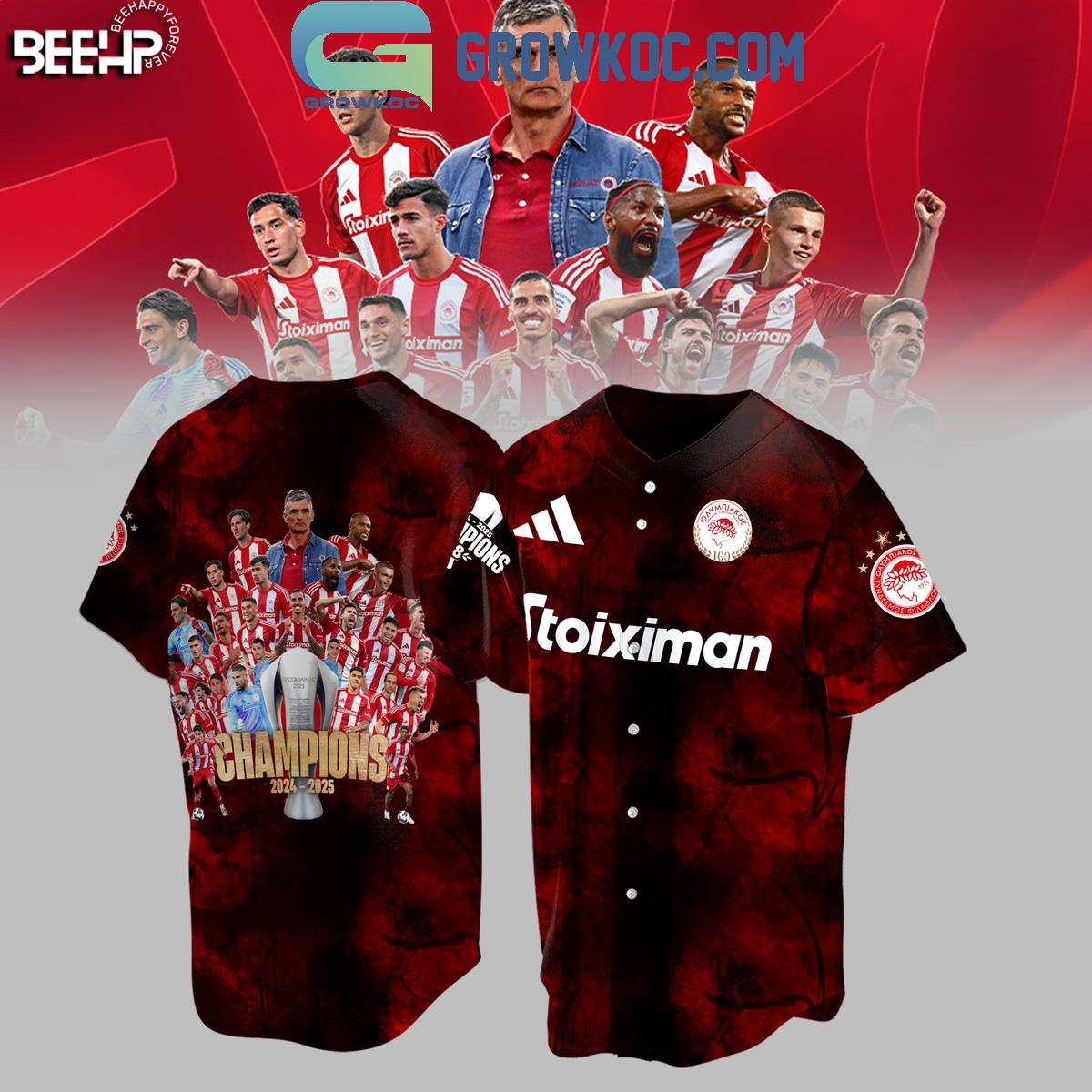 Olympiakos FC Champions 2024 2025 Baseball Jersey