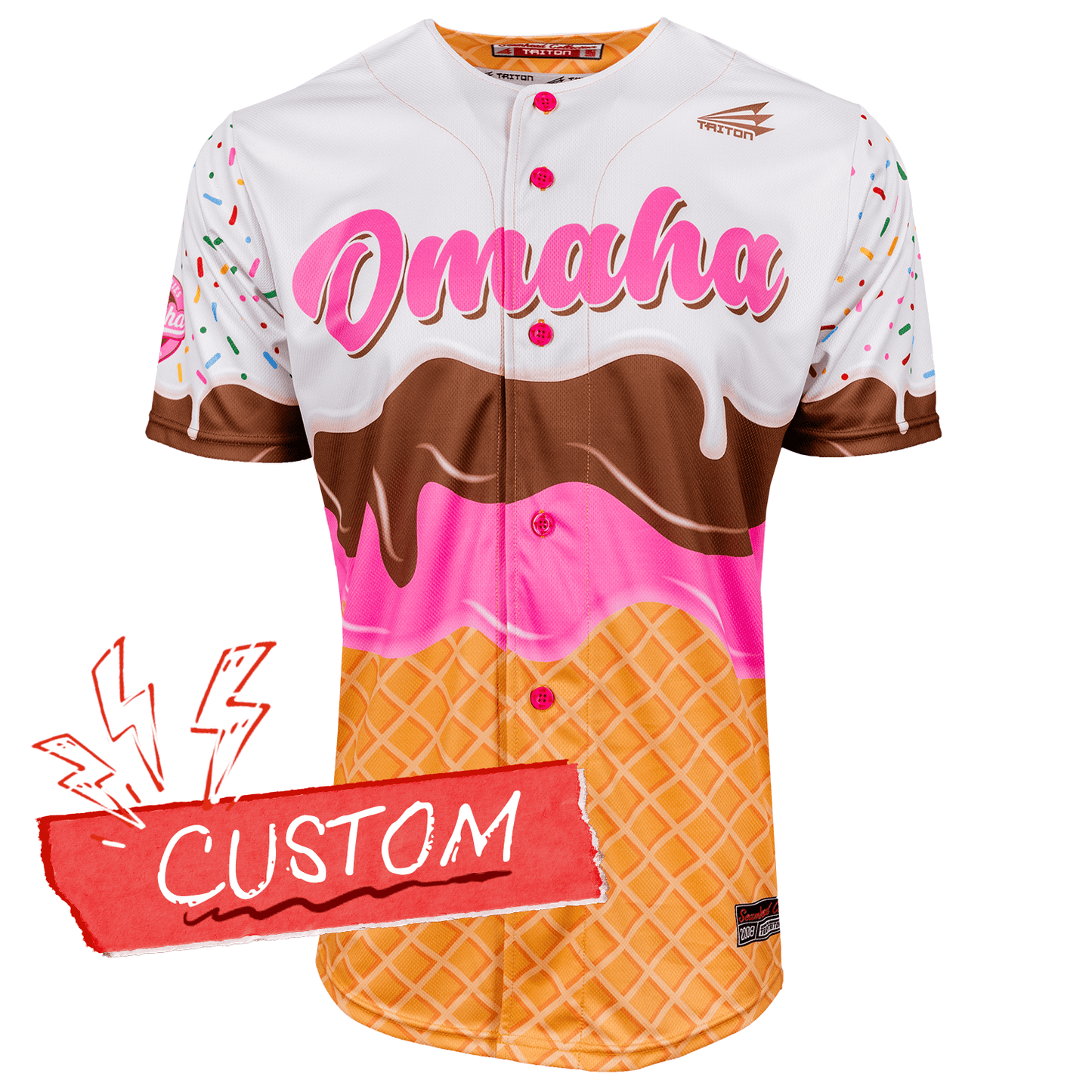 Omaha World Series Baseball Jersey *CUSTOM* (Ice Cream)