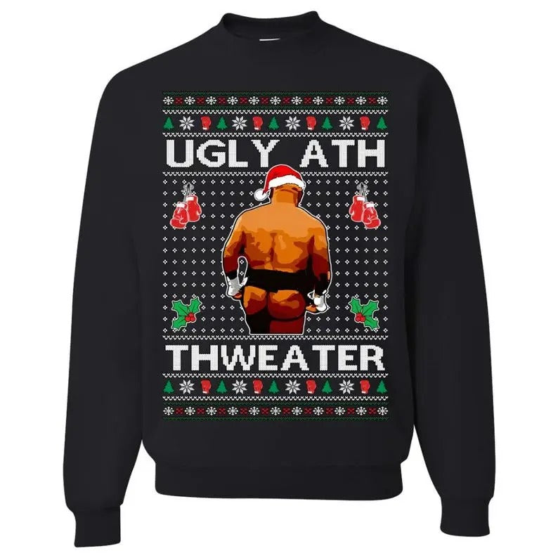 OnCoast Mike Tyson Ugly Ath Thweater | Ugly Christmas Sweater | Funny Christmas Sweater | Holiday Crewneck Sweater...