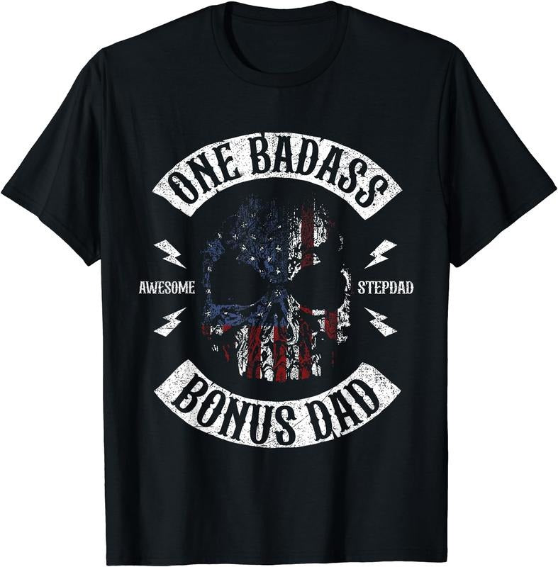 One Badass Bonus Stepdad Birthday Step Dad Fathers Day Gift T-Shirt Hoodie, Sweatshirt | WearSparks.com