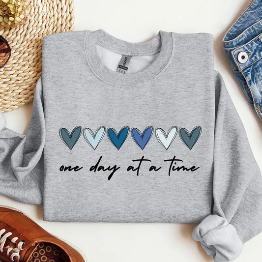 One Day at a Time Sweatshirt, Mental Health shirt Hoodie | WearSparks.com