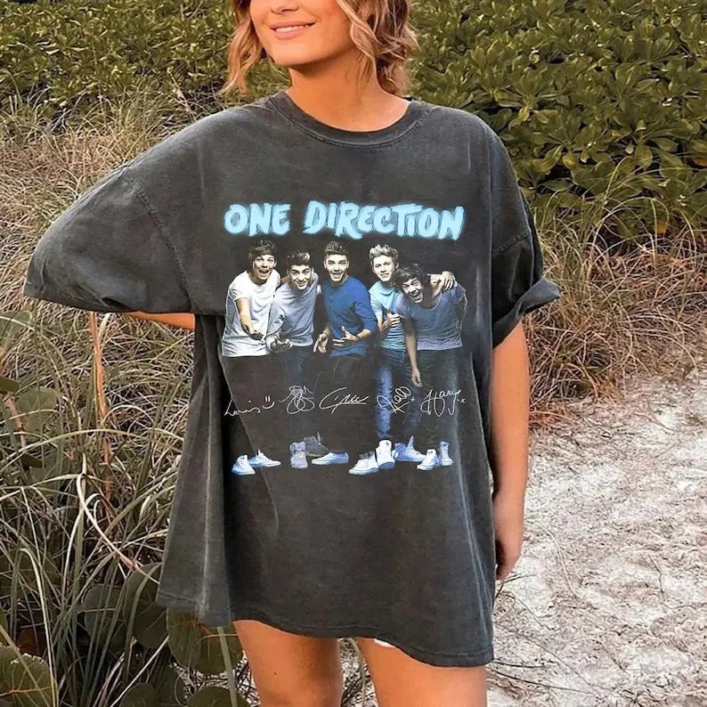 One Direction shirt, 1d shirt, member's signature One Direction Shirt, country music, Pop Music Fan s unisex tshirt...