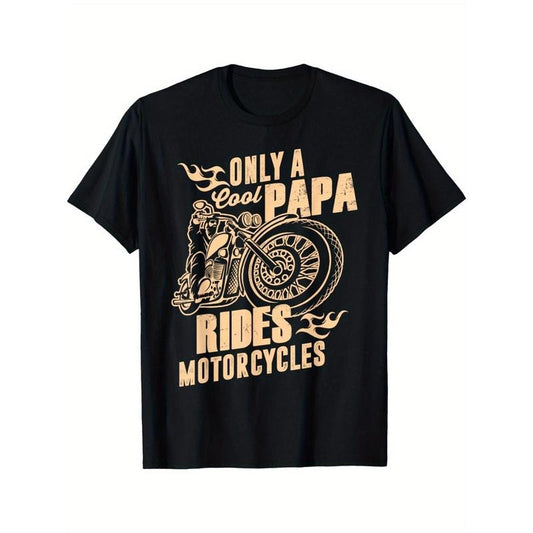 Only Cool Papa Rides Motorcycles T-Shirt Funny Father's Day T-Shirt Made in USA Hoodie, Sweatshirt | WearSparks.com