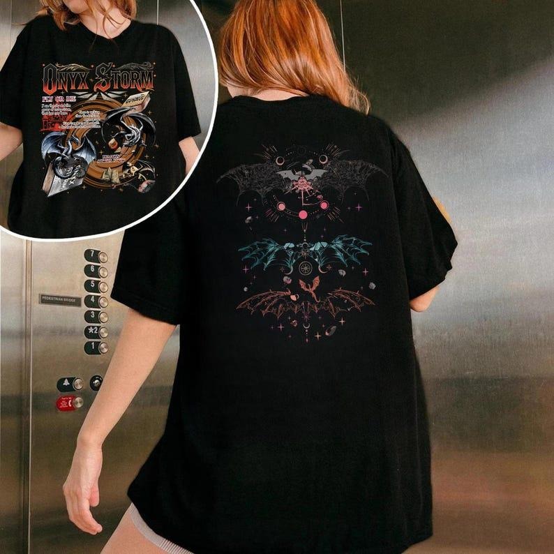 Onyx Storm Brave The Dark Shirt, Violet Sorrengail Dragon Rider, Fourth Wing Series For Fan, Gift For Book Lover Bookish...