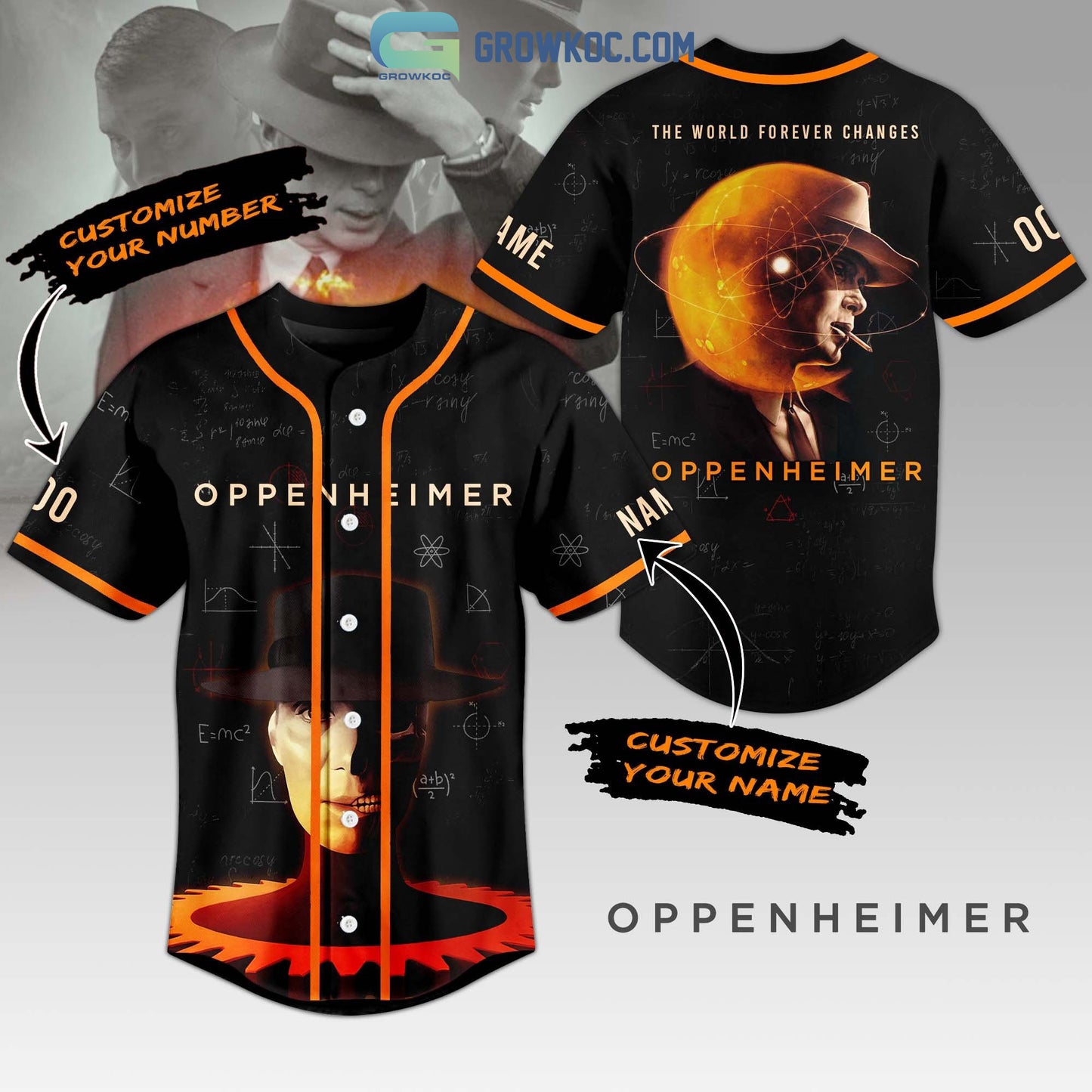 Oppenheimer The World Forever Changes 2023 Personalized Baseball Jersey