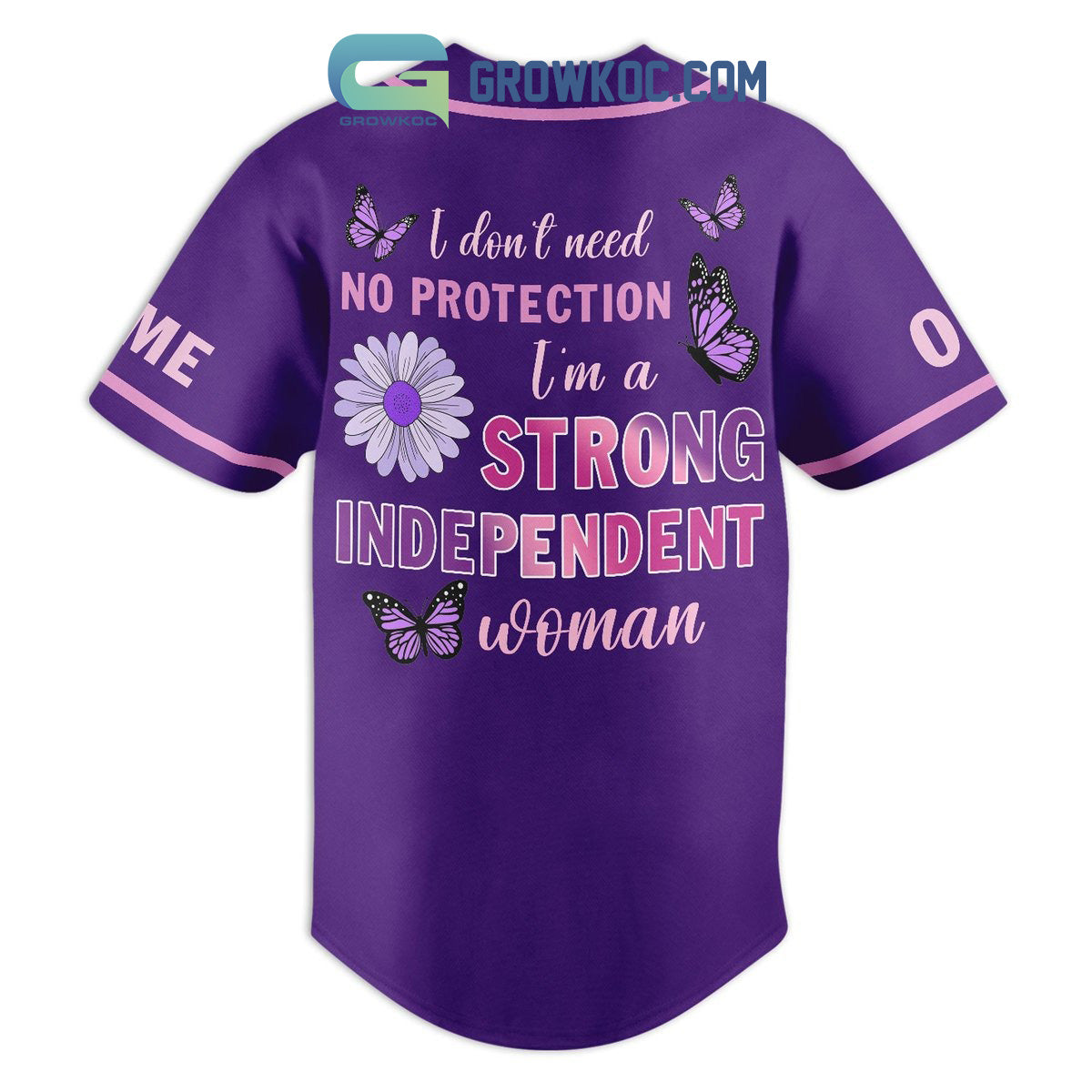 Oprah Winfrey Strong Independent Woman Personalized Baseball Jersey