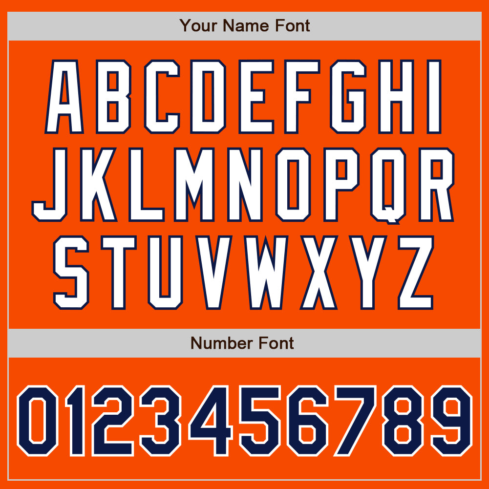 Custom Orange Navy-White Authentic Baseball Jersey