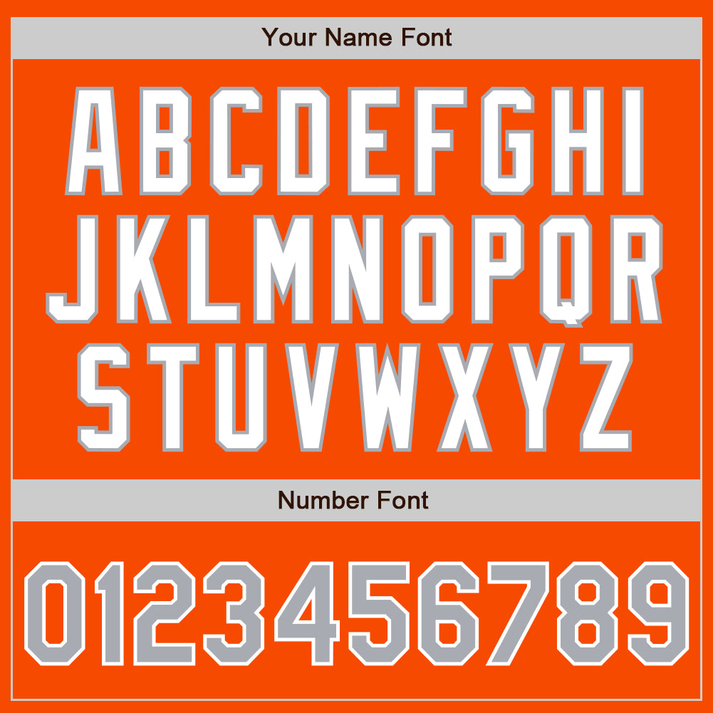 Custom Orange Gray-White Authentic Baseball Jersey