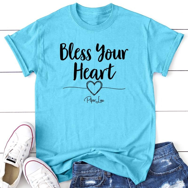 Bless Your Heart Apparel, Proudly Printed In The USA, Tee / Tank / V Neck Gray / White / Blue / Hot Pink / Orange, #sassy...