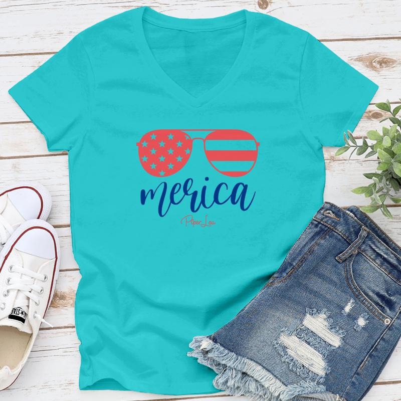 FLASH SALE | Merica Apparel, Proudly Printed In The USA, Tee / Tank / V Neck Gray / White / Blue / Hot Pink / Orange,...
