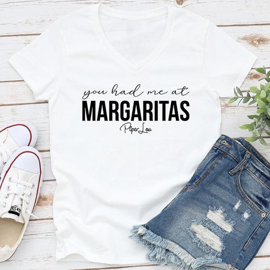 You Had Me At Margaritas Apparel, Proudly Printed In The USA, Tee / Tank / V Neck Gray / White / Blue / Hot Pink /...